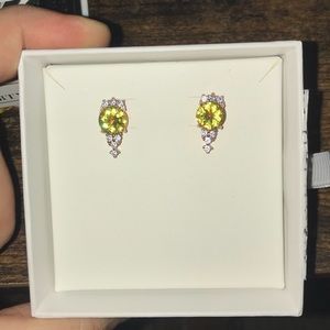 Rose Gold Plated Citrine Earrings - never worn